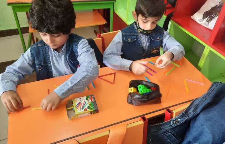 درس ریاضی کار با چوب خط 1