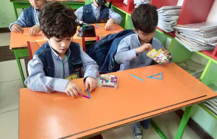 درس ریاضی کار با چوب خط 2