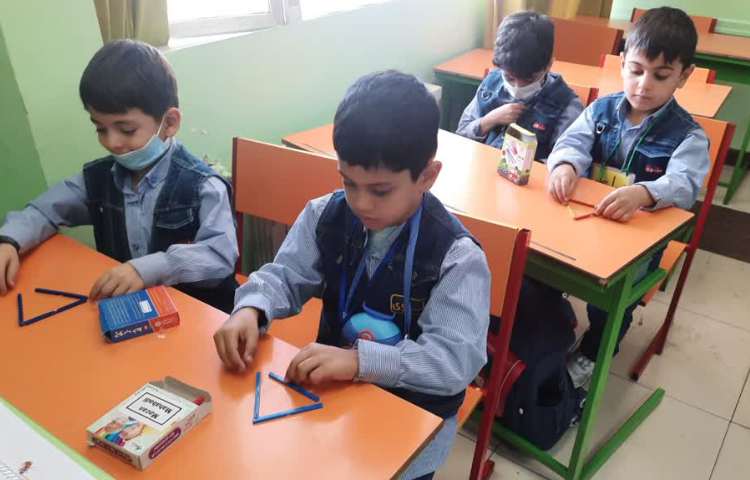 درس ریاضی کار با چوب خط 5