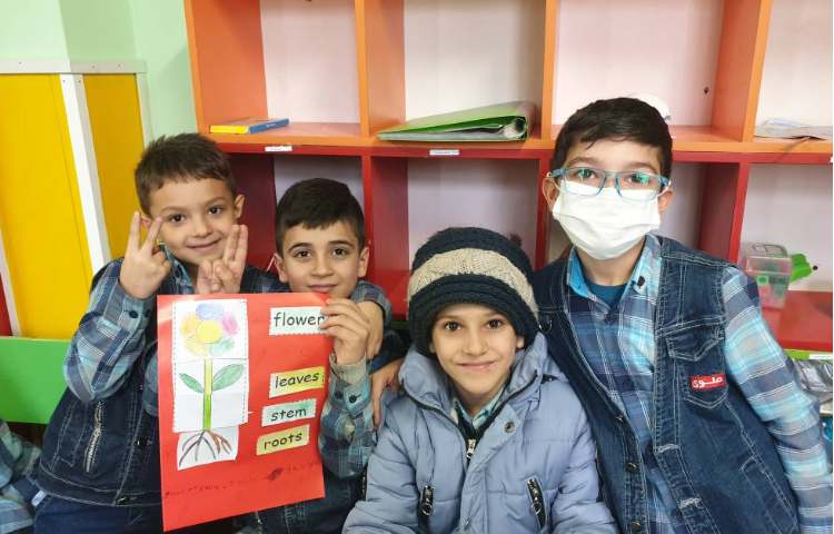 :درس زبان، کار گروهی کاردستی اجزای یک گیاه 1