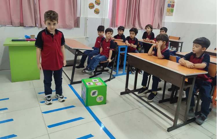 درس فارسی ، آموزش خط‌زمینه و مرور بخش کردن کلمات در کلاس انجام شد. 1