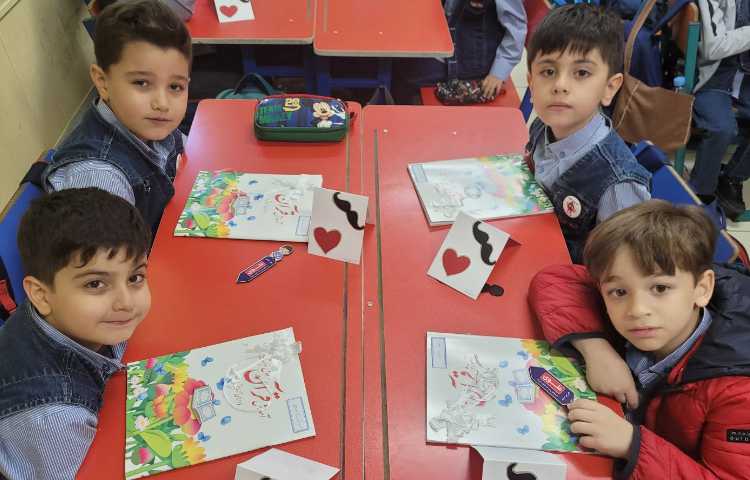 درس فارسی ساخت کارت برای بابا، به خاطر یادگرفتن کلمه"بابا" 4