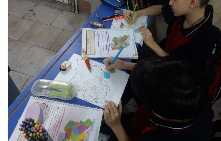 درس مطالعات تمرین مراکز استان ها و رنگ آمیزی آنها 4