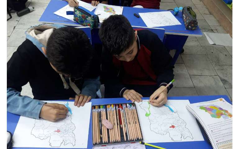 درس مطالعات تمرین مراکز استان ها و رنگ آمیزی آنها 5