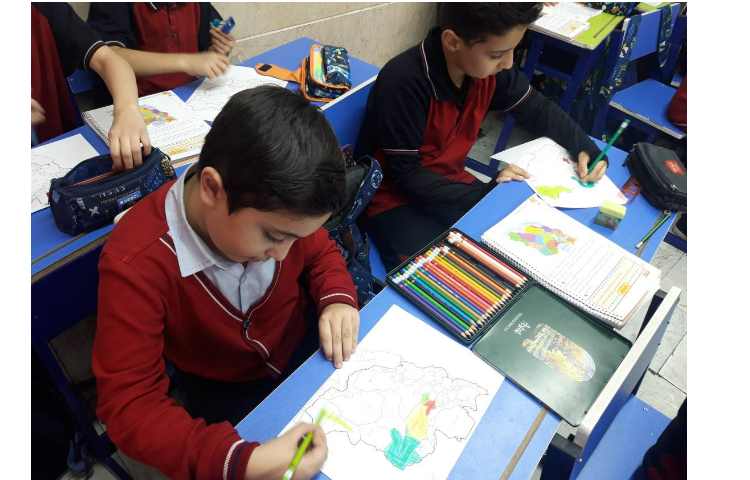 درس مطالعات تمرین مراکز استان ها و رنگ آمیزی آنها 6