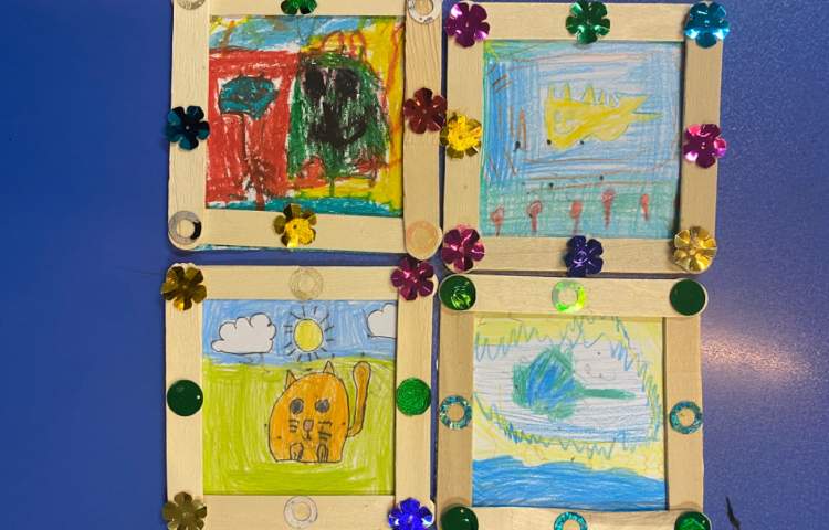 :درس هنر، تزئین دور قاب عکس 1