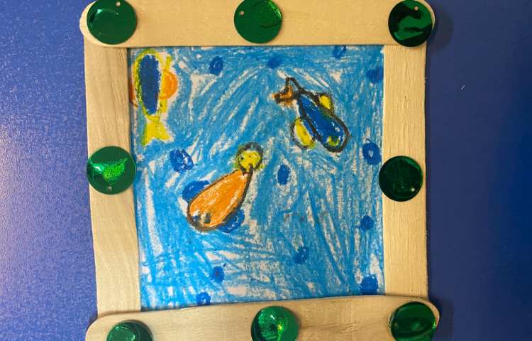 :درس هنر، تزئین دور قاب عکس 2