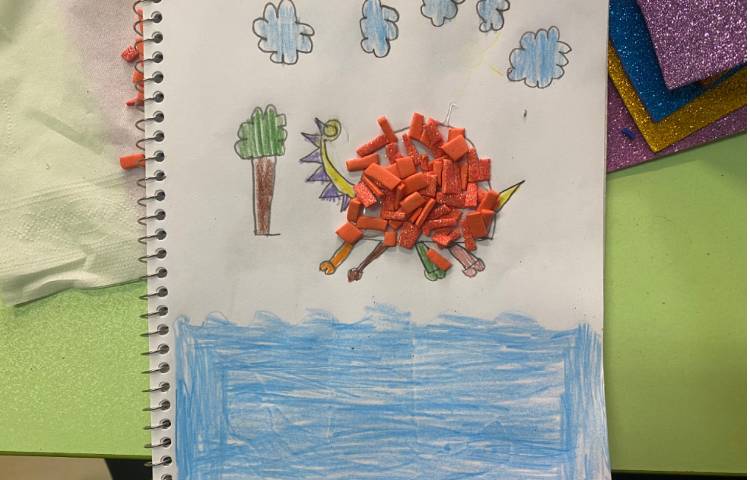 :درس هنر، کاردستی تلفیقی پولک و مدادرنگی 10