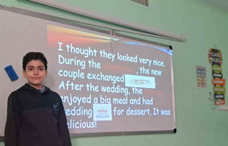 درس Wedding party Reading the coded text 1