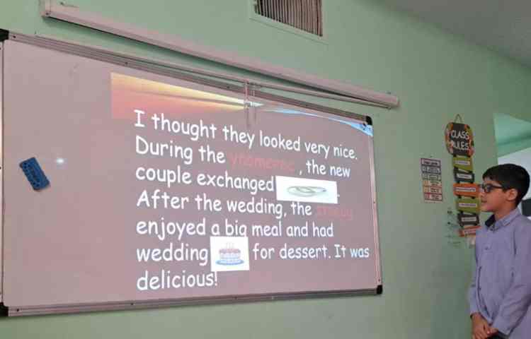 درس Wedding party Reading the coded text