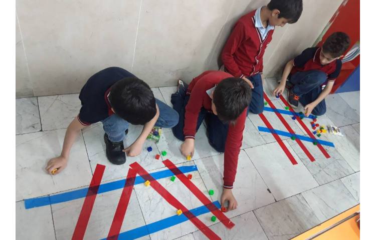 دستورزی گروهی همراه با بازی برای یادگیری بهتر تساوی زاویه ها در خطوط موازی 5