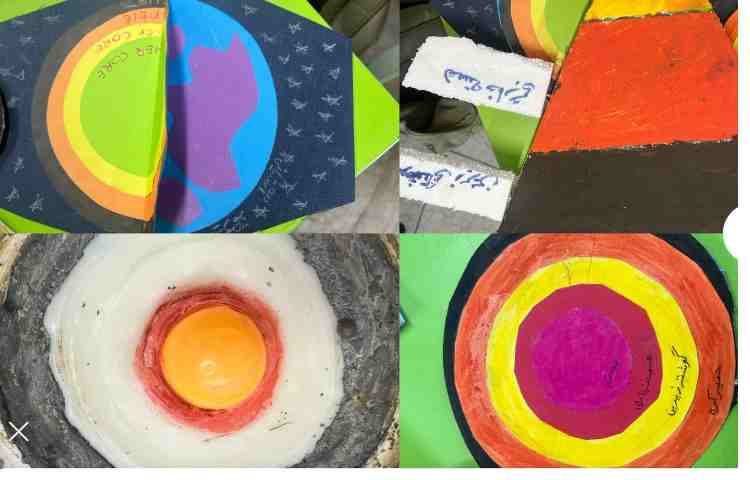 دست سازه های دانش آموزی مربوط به درس زمین پویا (علوم)