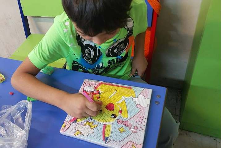 دست ورزی تابلو نگینی دار 5