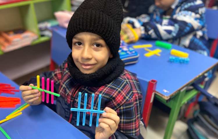 دست ورزی جمع اعداد با چوب خط و چینه 1