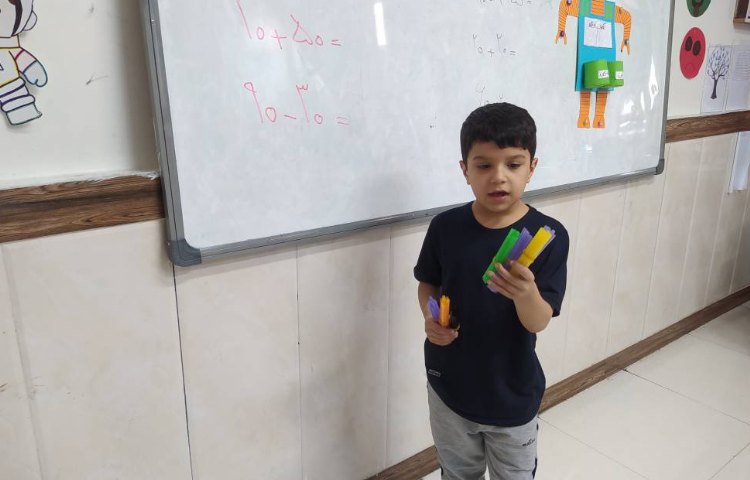 دست‌ورزی جمع و تفریق اعداد با بسته های ده تایی و یکی