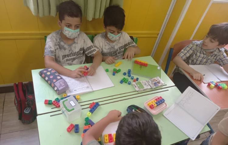 :دست ورزی مبحث شمارش چندتا چندتا(الگو)، کلاس زمین 5