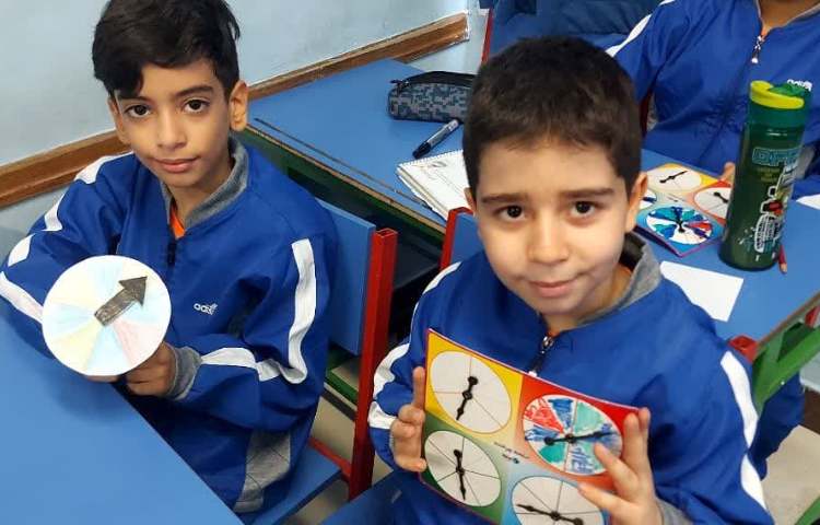 دست ورزی مبحث کسر واحتمال فصل هفتم ریاضی دوم دبستان 3