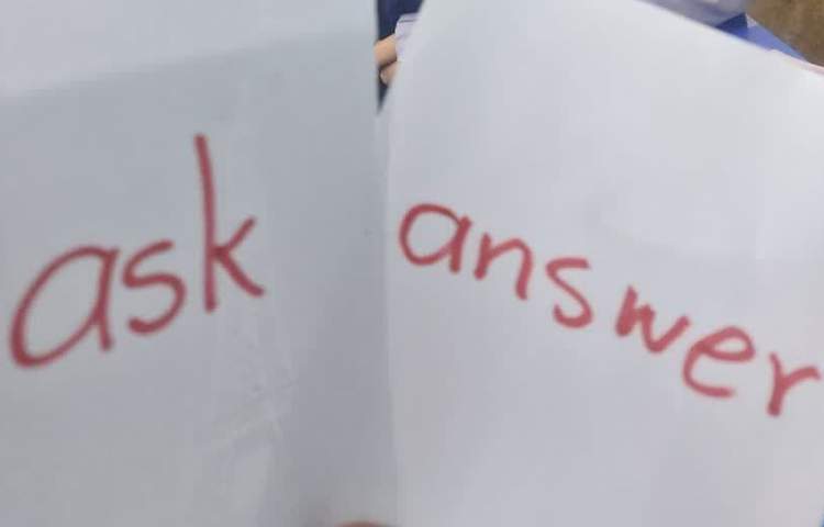 دو واژه ی ask and answer 2