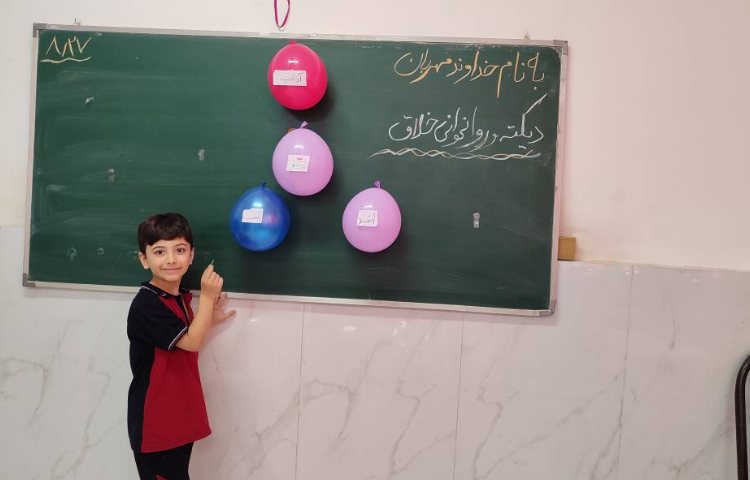 دیکته و روانخوانی خلاق بادکنکی توسط دانش‌آموزان در کلاس انجام شد 6