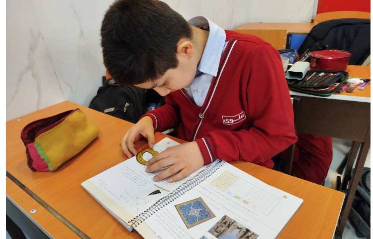 رسم نیمساز با نقاله 2