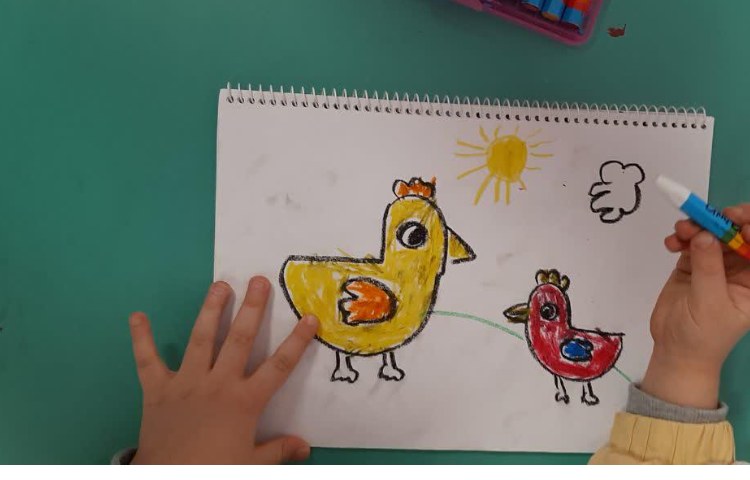 رنگ آمیزی با پاستیل روغنی 2