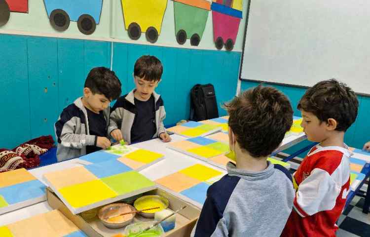 رنگ آمیزی درخت چهارفصل 5