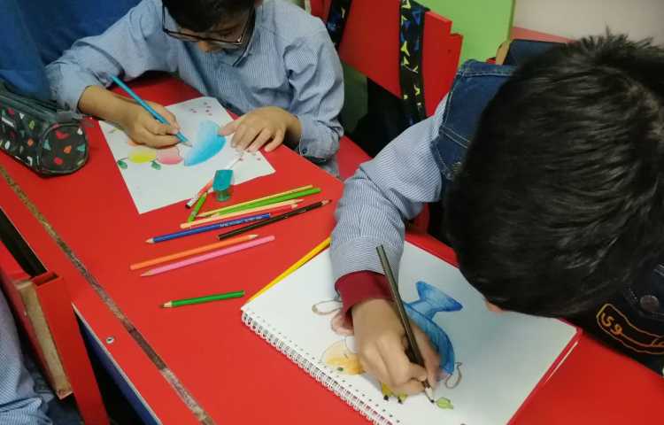 رنگ آمیزی میوه با مدادرنگی 4