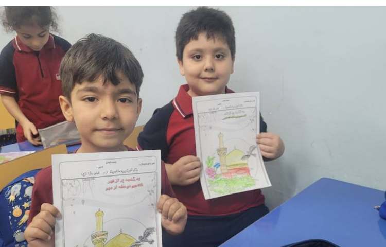 رنگ آمیزی کاربرگ توسط پیش دبستان به مناسبت میلاد امام رضا (ع) 10