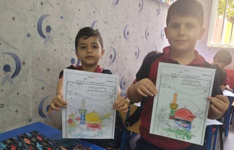 رنگ آمیزی کاربرگ توسط پیش دبستان به مناسبت میلاد امام رضا (ع) 8