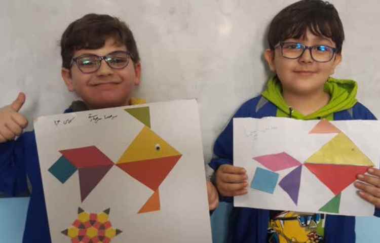 ریاضی(اشکال هندسی و تانگرام)ساخت شکل های مختلف 1