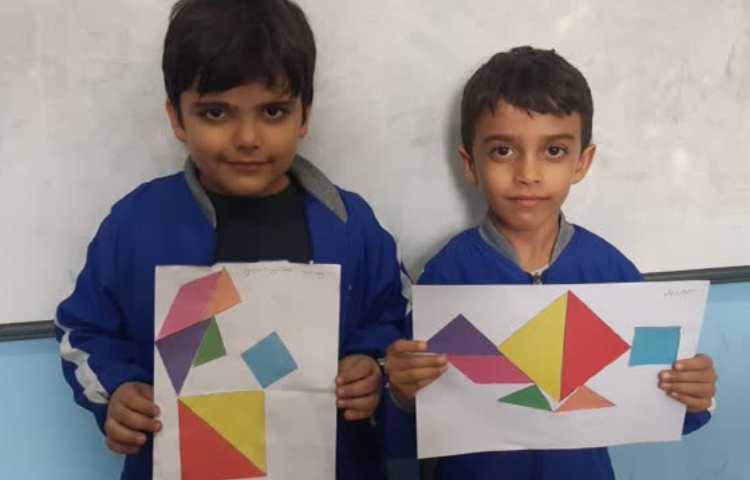 ریاضی(اشکال هندسی و تانگرام)ساخت شکل های مختلف 2