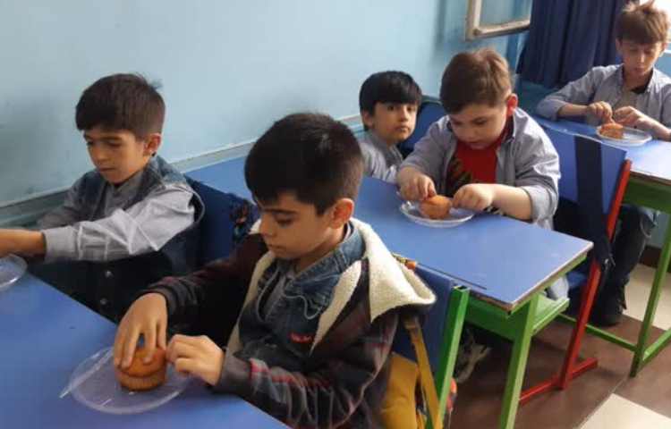 ریاضی(تدریس کسر با خوراکی کیک) 4