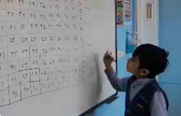 ریاضی(جمع و تفریق دو رقمی با جدول صد تایی ها)