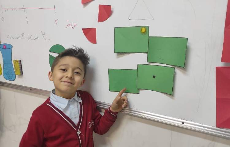 ریاضی آشنایی با قسمت های مساوی از اشکال هندسی 2