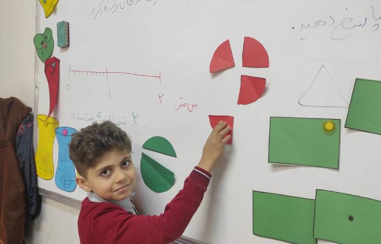 ریاضی آشنایی با قسمت های مساوی از اشکال هندسی 3