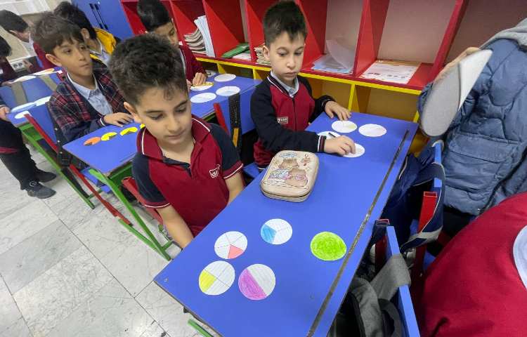 ریاضی ،آشنایی با کسر های مختلف،کلاس 3/2 خانم کوچک 2