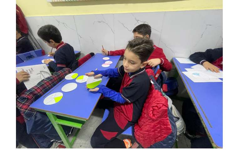 ریاضی ،آشنایی با کسر های مختلف،کلاس 3/2 خانم کوچک 4