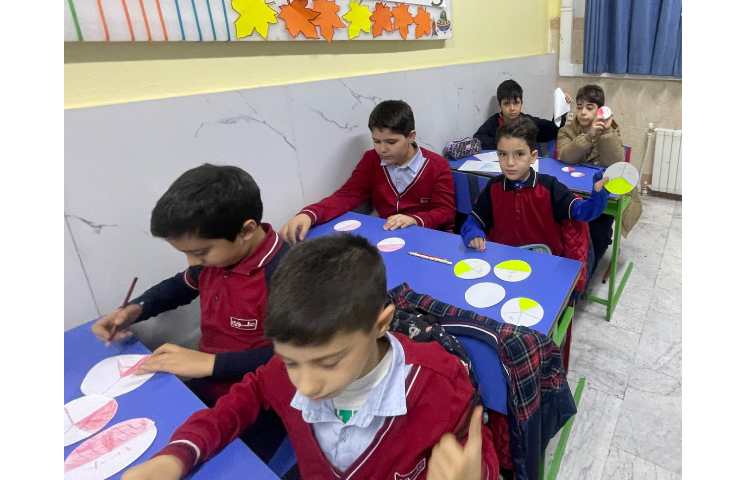 ریاضی ،آشنایی با کسر های مختلف،کلاس 3/2 خانم کوچک 6