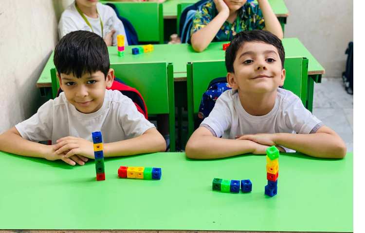 ریاضی: آموزش ردیف و ستون با استفاده از ابزار ( چینه ) 3