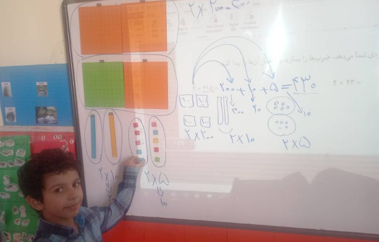 :ریاضی، آموزش ضرب یک رقم در چند رقم 1