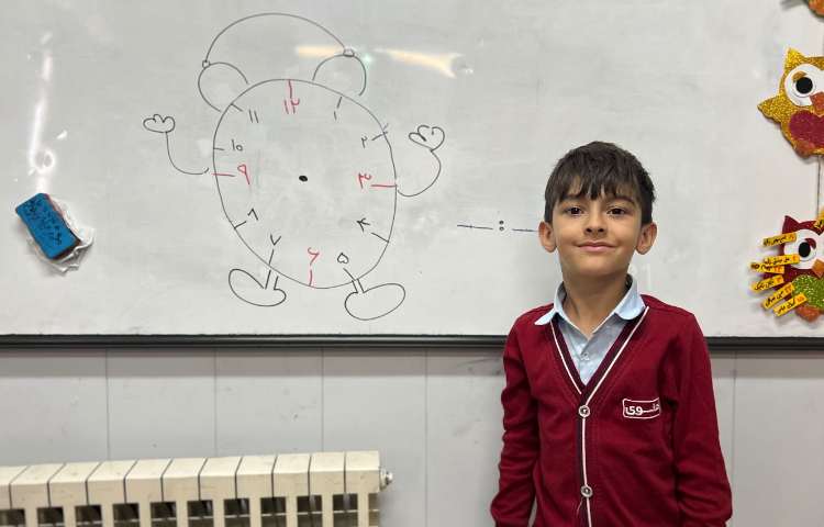 ریاضی، آموزش و تمرین مبحث ساعت به صورت معلم شو