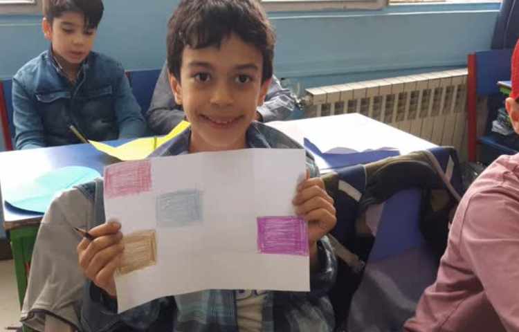 ریاضی آموزش کسر( با تا زدن اشکال هندسی) 2