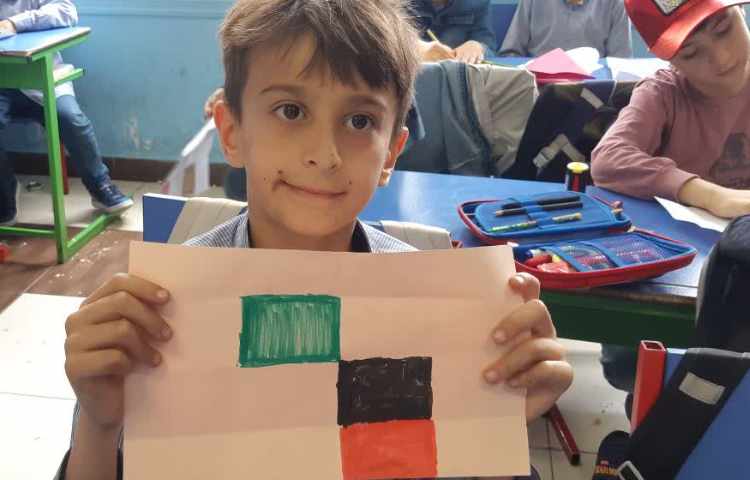 ریاضی آموزش کسر( با تا زدن اشکال هندسی) 5