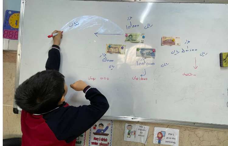 ریاضی ،تبدیل‌واحد پول،کلاس3/2خانم کوچک 5