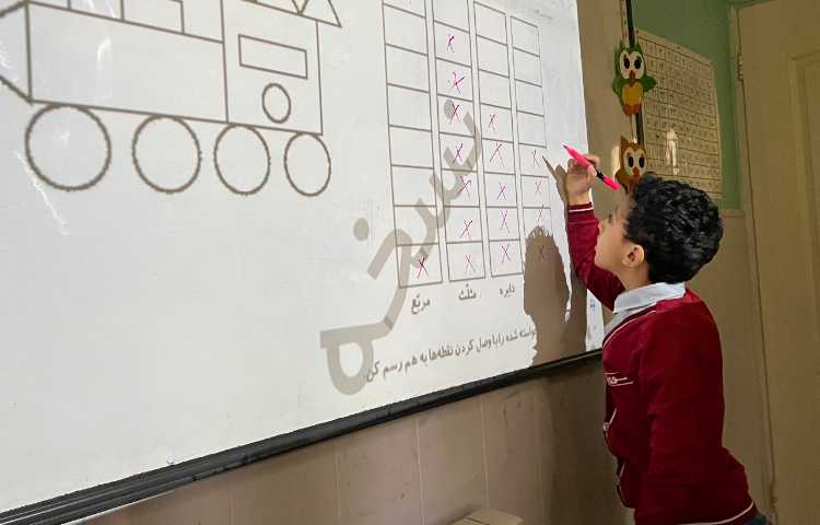 ریاضی، تمرین اشکال هندسی و تقارن دوقسمتی 3