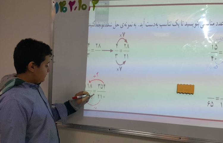 ریاضی- حل تمرین‌های بخش تناسب توسط دانش‌آموزان عزیز 3