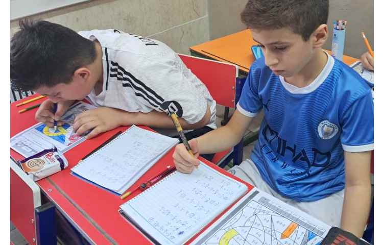 ریاضی حل کاربرگ کسرها 2