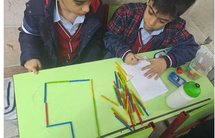 ریاضی دست ورزی با چوب خط جهت تثبیت مبحث محیط اشکال 2