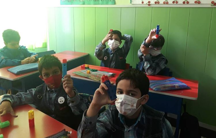 :ریاضی، دست ورزی با چینه جهت تثبیت مفهوم اضافه کردن، کلاس گیلاس 1