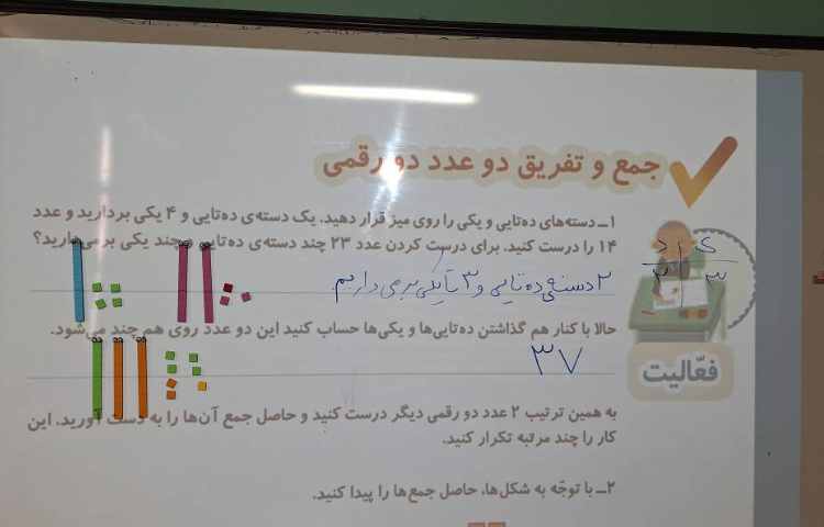 ریاضی، دست ورزی جمع و تفریق دو رقمی 1